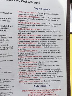 Extensive vegan menue  at Haab - Park Williamsburg in Brooklyn