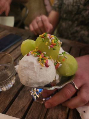 Coco melon dessert at Maketto in Washington