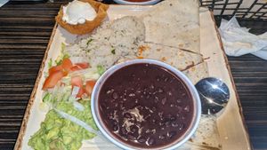 Black bean quesadilla. at Mayan Kitchen in Chattanooga