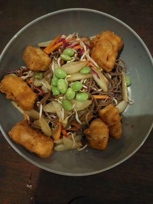 Soba noodles with crispy tofu at LOKA in Kuta