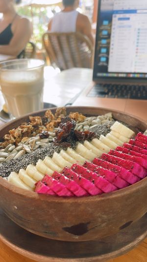 Acai with vegan protein added at LOKA in Kuta