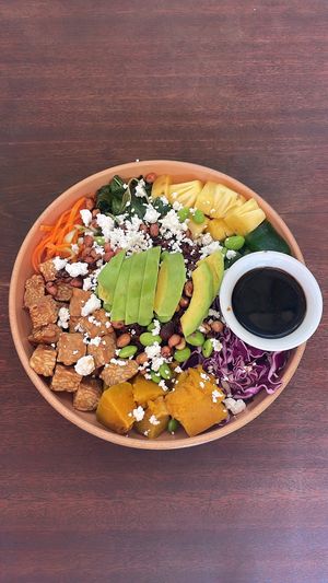 Protein Bowl with Feta this is my friends at LOKA in Kuta