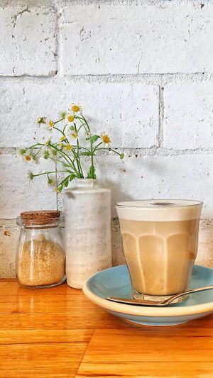 Houjicha Latte at KUU in South Melbourne