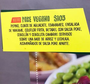 Poke Vegano at Sushi Factory in La Paz