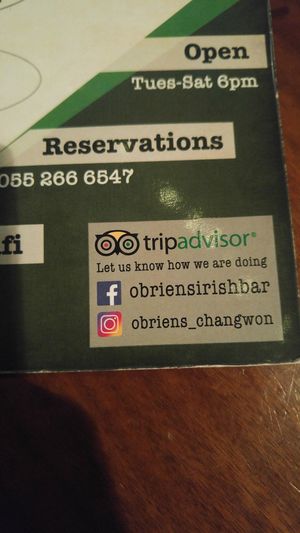 Information at O'Briens in Changwon