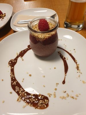 Raspberry Mousse at Alge in Heidelberg