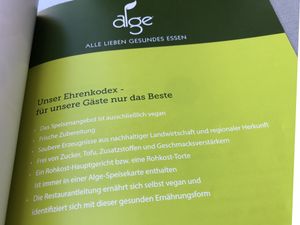 menu at Alge in Heidelberg
