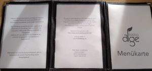 Speisekarte at Alge in Heidelberg