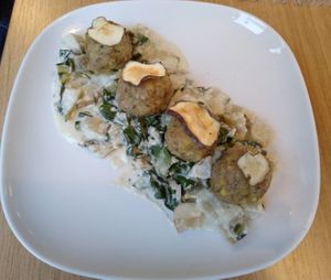 Marine-Knödel mit Mangold at Alge in Heidelberg