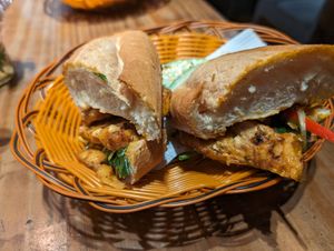 Tofu with mushroom pate at My Banh Mi in Ho Chi Minh City