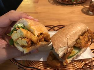 Vegetarian Banh Mi - Spicy Garlic Sauce at My Banh Mi in Ho Chi Minh City