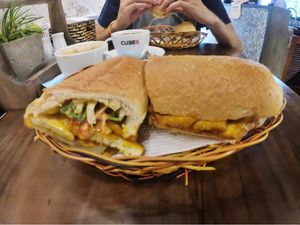 Tofu Banh Mi with garlic chilli sauce  at My Banh Mi in Ho Chi Minh City