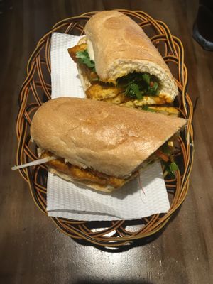 Tofu Banh Mi with Teriyaki Sauce each for Brunch at My Banh Mi in Ho Chi Minh City