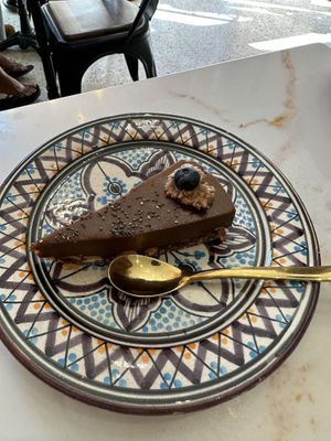 Raw cake really sweet but great  at Let's Be in Tamraght