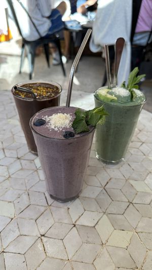 Great smoothies   at Let's Be in Tamraght