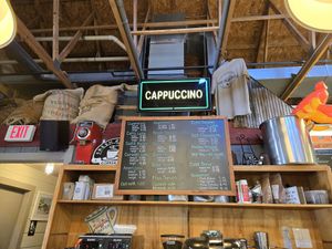 Beverage menu at Rudder's Cafe in Port Clinton