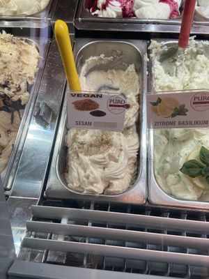 Vegan sesame ice cream  at Eiscafe Puro in Heidelberg