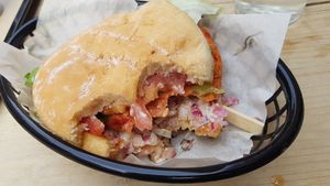 Burger at Wicked Vegan in South West London