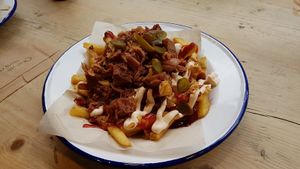 Jackfruit loaded fries at Wicked Vegan in South West London