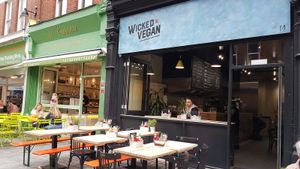 Store front at Wicked Vegan in South West London