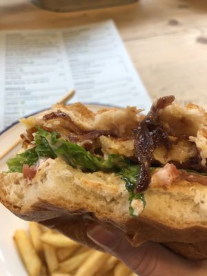 Chilli burger  at Wicked Vegan in South West London