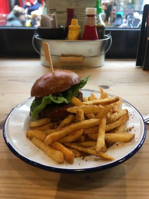 Burger at Wicked Vegan in South West London