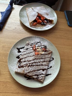 Trondheim on top, Vegan Cook Chef on the bottom!  at Creperie de Mari in Oslo
