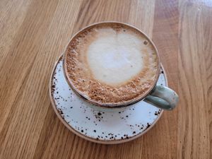 Oat latte at Creperie de Mari in Oslo