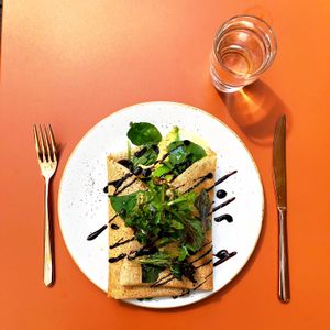 The Spinach Vegan crepe at Creperie de Mari in Oslo
