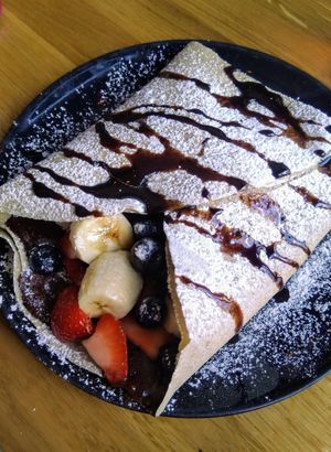 Vegan gino (with dark chocolate instead of white) at Creperie de Mari in Oslo