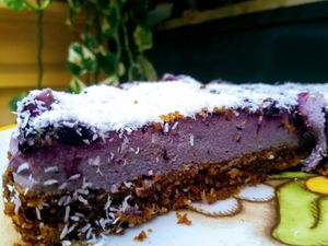 Blueberrys cheesecake at Vegan e Veg in Messina