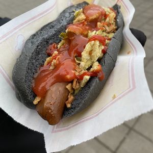 Vegan Volcano Hot Dog at Akureyri Hot Dog Stand in Akureyri