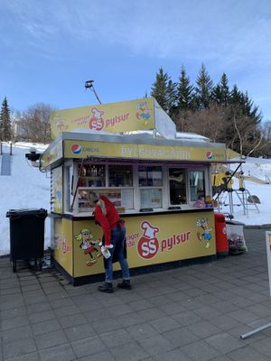 The hot dog stand   at Akureyri Hot Dog Stand in Akureyri
