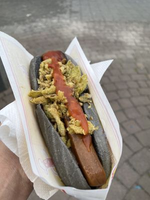   at Akureyri Hot Dog Stand in Akureyri