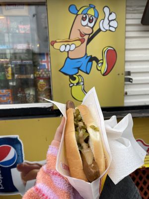   at Akureyri Hot Dog Stand in Akureyri