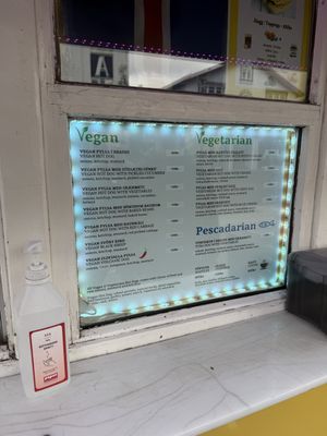 separate vegan menu (july 2025)  at Akureyri Hot Dog Stand in Akureyri