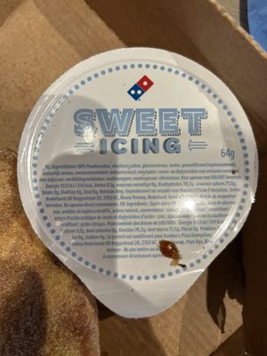 icing  at Domino's Pizza in Bruges