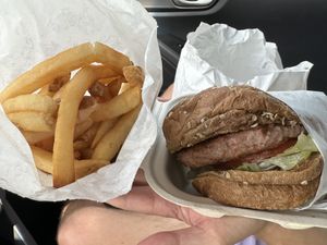 Vegan Burger and friess  at Dairy Palace in Canton