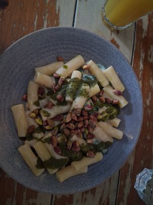 Pesto and pistachio rigatoni at The Quarter in Liverpool