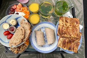 Breakfast   at Vegan B&B Valkenbos in The Hague