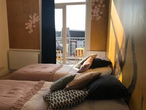 Just slide on your bathrobe and enjoy your morning coffee or tea, or even better, your vegan breakfast, on the adjacent rooftop terrace.  at Vegan B&B Valkenbos in The Hague
