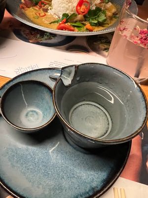 Saki (rice wine) at Wagamama in Liverpool