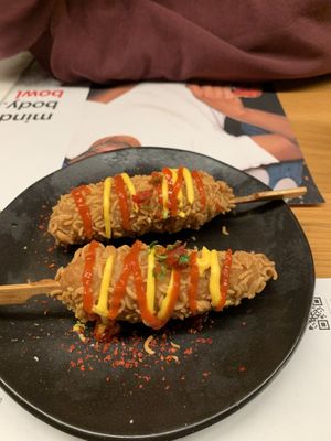 Korean dogs  at Wagamama in Liverpool