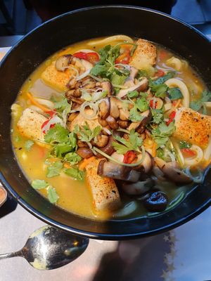 Tofu and mushrooms noodles at Wagamama in Liverpool