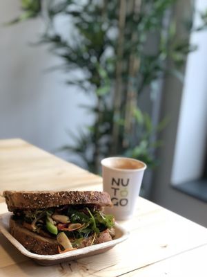 Vegan sandwich and Dairy free milk available for coffees  at NU TO GO in Gateshead