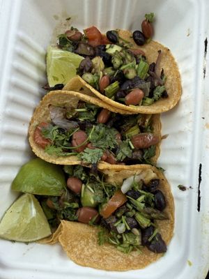 Three veggie tacos   at Acapulco in San Juan