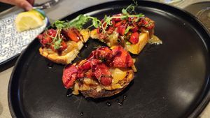 Bruschetta adjusted to be vegan  at Amore in Grand Rapids