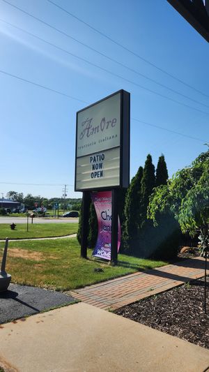Outside signage at Amore in Grand Rapids