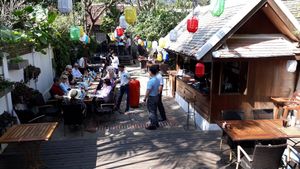 Second terrace at Coconut Garden in Luang Prabang