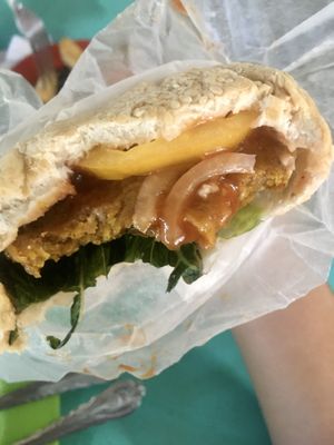 Punjabi Burger - P65 (my favorite)  at The Good Clean Cart in Quezon City